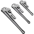 Vevor 3-delt rørtangsæt, 10" 14" 18" aluminium lige rørtang, justerbar VVS-nøgle, med højstyrkekæbe og ergonomisk håndtag, ophængbart design, til vandrør, bilreparationer