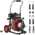 Vevor Afløbsrensermaskine Elektrisk afløbssnegl 100FT x 3/8 In Auto Feed