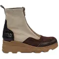 Hispanitas Hispanitastil kvinder. CHI243711 Ankelstøvler i beige læder med kile (40), 3-5 cm, Lynlås, Casual