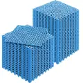 Vevor Modulær Sammenlåsningspude, 50-pak 30 x 30 cm Splejsningsafløbsmåtter, Bløde PVC Sammenlåsningsafløbsgulvfliser, Skridsikre afløbshuller til toilet, badeværelse, køkken, pool, vådområde, blå