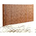 Vevor Naturligt Rørhegn, 1,2 m x 5,8 m, Rørnet Gardin Balkon Rørhegn Rulle til Udendørs Baghave Terrasse, Dekorativt Hegn til Baghave Havehegn Skillevæg, Privacy Screen Panel, Brun