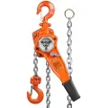 Vevor manuel kædetalje, 3/4 ton 1650 lbs Kapacitet 5 FT Come Along, G80 galvaniseret kulstofstål med Weston Double-Pawl-bremse, automatisk kædeføring og 360° rotationskrog, til garagefabriksdok