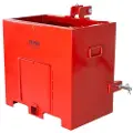Vevor ballastboks 3-punkts kategori 1 traktor, 800lbs kapacitet hitch ballastboks, til 2'' hitchmodtager, traktor ballastboks med 5cu.ft volumen, kraftigt stål, rød
