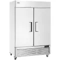 Vevor Kommercielt køleskab 38,83 cu.ft, Reach-in opretstående køleskab med 2 døre, automatisk optøning i rustfrit stål med Reach-in, 6 hylder, temperaturkontrol fra 28,4 til 46,4°F og 4 hjul