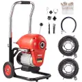 Vevor afløbsrensermaskine 120FT x 6/5" 1100W sektionsslangesnegl manuel fremføring