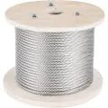 Vevor 316 rustfrit stålkabel, 500FT rustfrit stålwire med 5/32 tommer diameter og 1x19 konstruktion, 3300 LBS brudstyrke stålkabel til udendørs gelænder, terrassebord, gør-det-selv-balustrade