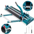 Vevor 47 tommer/1200 mm fliseskærer dobbelt skinne manuel fliseskærer 3/5 tommer kappe med præcis laserpositionering manuelle fliseskærerværktøjer til præcisionsskæring