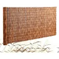 Vevor Naturligt Rørhegn, 1,5 m x 5 m, Rørnet Gardin Balkon Rørhegn Rulle til Udendørs Baghave Terrasse, Dekorativt Hegn til Baghave Havehegn Skillevæg, Privacy Screen Panel, Brun