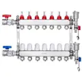 Vevor 7-grenet strålevarmemanifold 1/2" PEX-rør gulvvarmemanifoldsæt