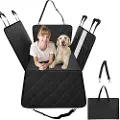 Vevor Bagsædeforlænger til Hunde, Hundehængekøje til Bilbagsæde, Hundesædebetræk med hård bund, Hundesædeseng 53"x24.8", Understøtter 350lb med netvindue og opbevaringslomme til Bil, SUV, Lastbil