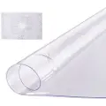 Vevor Plastikborddug, 48 x 48 tommer 2,0 mm tyk klar bordbeskytter, rund PVC-skrivebordsmåtte, vandtæt og nem rengøringsvenlig skrivebordsmåtte, til kontorkommode, spisebord, natbord