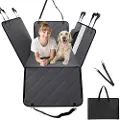Vevor Bagsædeforlænger til Hunde, Hundehængekøje til Bilbagsæde, Vandtæt Hundesædebetræk med Hård Bund til Bagsæde 54"x24", Understøtter 400lbs med Netvindue og Opbevaringslomme til Bil, SUV