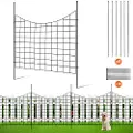 Vevor havehegn, ingen gravehegn 36,6''(H)x29,5''(L) dyrebarrierehegn, underjordisk dekorativ havehegn med 2,5 tommer spidsafstand, metalhundehegn til gården og udendørs terrasse, 5 stk.