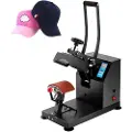 Vevor Hattevarmepresse 5,5 x 3,5 tommer varmepressemaskine 600W professionel hattevarmepresse til hatte, kasketter, transferpresse, varme med 12000 timers levetid, digital LCD-timer og temperaturkontr