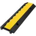 Vevor 3-kanals gummikabelbeskytter til rampe 103x30x5,5 cm kraftig kabelledningsafdækning rampe fartbump indkørselsslange kabelrampebeskytter