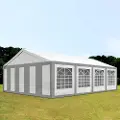 TOOLPORT 5x8m, Partytelt, PE-teltdug, grå-hvid