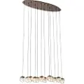 QAZQA Design pendellampe mørk bronze med klart glas 12-lys - Inge