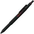 Rotring 600 3-i-1 Multifarve Pen og Mekanisk Blyant | Sort & Rød Kuglepensspidser | 1 Mekanisk Blyant Spids (0,5 mm) | Sort skaft