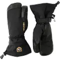 Hestra Army Leather Gore-Tex, 3-finger skihandsker, sort