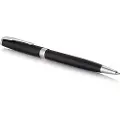 Parker Sonnet-kuglepen | matsort lak med detaljer i palladium | medium spids sort blæk | gaveæske