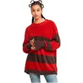 G-Star G-Startil kvinder. D25272-D768-G811 Fuzzy stripe loose jumper rød (XXS), Casual, Polyester, Lange ærmer