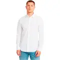 G-Star G-Startil mænd. D19088-2202-110 Slim fit skjorte hvid (XXL), Casual, Bomuld, Lange ærmer