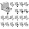 Vevor Z-monteringsbeslag til solpaneler, 35-50 mm justerbare endeklemmer til solpaneler, lette Z-beslag i anodiseret aluminium til solpaneler til autocampere, campingvogne, både, vægge, tag (20 stk.)