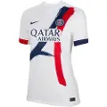 Nike Paris Saint-Germain 2024/25 Stadium Away Nike Dri-FIT Replica-fodboldtrøje til kvinder - hvid