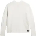Superdry Superdrytil kvinder. W6110501A Perkins Essential trøje med rund hals hvid (M), Casual, Akryl