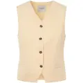 Pepe Jeans Pepe Jeanstil kvinder. PL402420 Vest med gul knaplukning (S), Casual, Lyocell