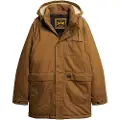 Superdry Superdrytil mænd. M5011745A Workwear brun parka med hætte (L), Casual, Bomuld