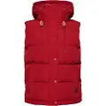 Superdry Superdrytil kvinder. W5010907A Quiltet vest med hætte Everest rød (XL), Casual, Nylon, Bæredygtig