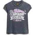 Superdry Varsity Burnout Cap T-shirt Med Korte ærmer