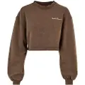 Urban Classics Cropped Small Embroidery Terry Sweatshirt