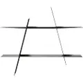 Andersen - A-hylde - Stor 78x12x67 cm - Sort - Væghylder - - Homeroom