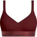 Calvin Klein Calvin Kleintil kvinder. 000QF7995E Rødbrun overdel med lift-up (S), Afslappet, Økologisk bomuld