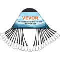 Vevor 50-delt flad elastiksnor, 19,8 mm kraftige elastikstropper med stål S-kroge, 31" elastisk elastiksnor til last, presenninger, lastbiler og telte, sort