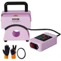 Vevor Hattepressemaskine, Mini Hattevarmepresse til Kasketter med integreret kontrolpanel, Kasketvarmepressemaskine med 5,9x3,15 tommer buet varmeplade, sikkerhedsbase og handske, automatisk slukning,
