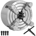 Vevor K72-125 5 tommer drejebænk chuck uafhængig vendbar kæbe 125 mm metal drejemaskine tilbehør til mini metal drejebænk maskine 4 kæbe drejebænk chuck