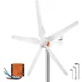 Vevor Vindmøllegenerator, 12V/AC Vindmøllesæt, 500W Vindkraftgenerator med MPPT-controller, 5 blade, automatisk justering af vindretning, velegnet til terrasse, marine, autocamper, hytte, båd