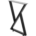 Vevor Metalbordben Sæt med 2 Spisebordben Sorte Skrivebordsben 71 cm Højde 61 cm Bredde Bænkben Sofabordben 800 kg Belastningskapacitet Stålbordben Robust Fod Moderne (Zig Zag-stil)