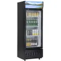 Vevor Kommercielt Merchandiser-køleskab, 6,8 Cu.Ft / 195L Drikkevarekøleskab Merchandiser, Glasdør Display Køleskab Opretstående køleskab med 3 justerbare hylder, Brugerdefinerbar lysboks