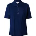 Tommy Hilfiger Tommy Hilfigertil kvinder. WW0WW43224 Poloshirt med broderet logo 1985 Collection navy (S), Casual, Bomuld, Korte ærmer, Blå