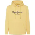 Pepe Jeans Pepe Jeanstil mænd. PM582695 Sweatshirt Saul gul (S), Casual, Økologisk bomuld, Bæredygtig