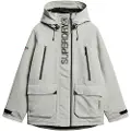 Superdry Superdrytil mænd. M5011922A Vindjakke med hætte og broderi Ultimate SD grey (M), Casual, Grå, Genanvendt polister, Bæredygtig