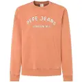 Pepe Jeans Pepe Jeanstil mænd. PM582738 Sweatshirt Aldridge Crew brun (XXL), Casual, Økologisk bomuld, Bæredygtig