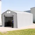 TOOLPORT 4x8m, Telthal, PVC-teltdug, grå, uden statikpakke