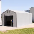 TOOLPORT 4x8m, Telthal, PRIMEtex-PVC-teltdug, grå, uden statikpakke