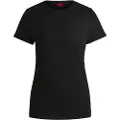 Hugo Boss HUGOtil kvinder. 50417212 Ensfarvet T-shirt sort (XS), Casual, Bomuld, Korte ærmer