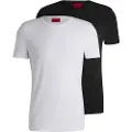 Hugo Boss HUGOtil mænd. 50325440 Pakke 2 T-shirts Rund hvid, sort (L), Casual, Bomuld, Korte ærmer, Bæredygtig